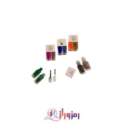 لاک دوقلو طرح گربه ترکیب لاک و گلایتر پک 12 عددی